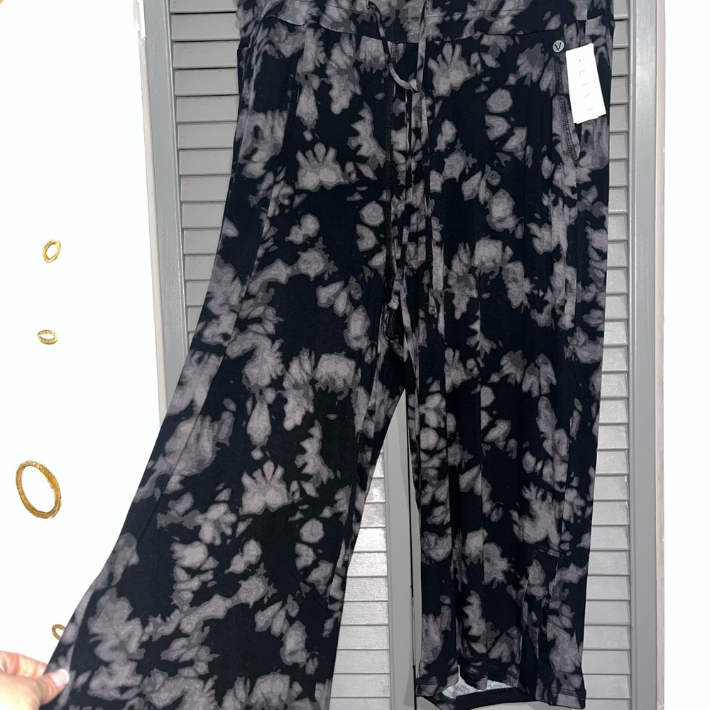 Black and Gray Tie-Dye Pants